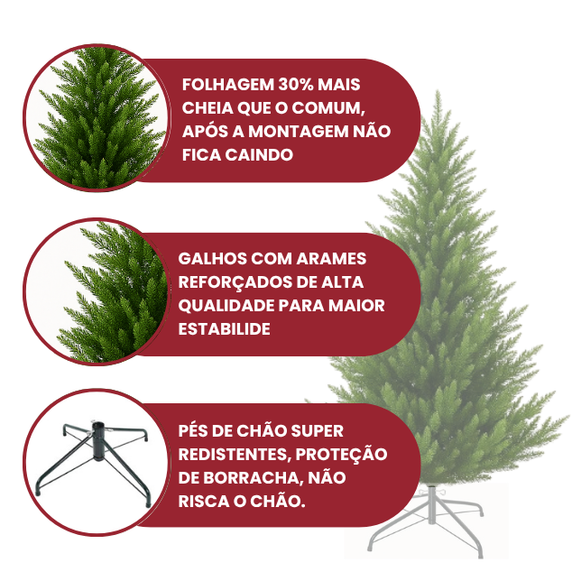 Árvore de Natal Pinheiro Com Led  Montagem rápida