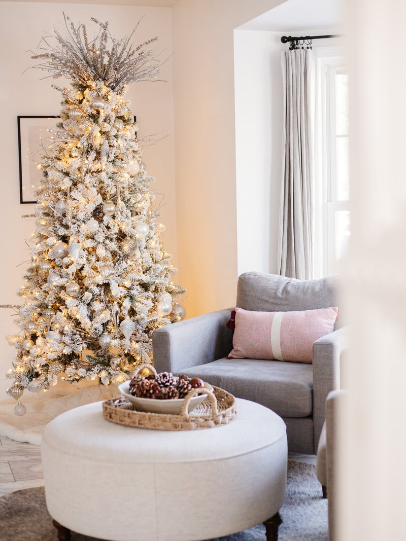 Árvore Rei dos Flocos com Neve Com Iluminação