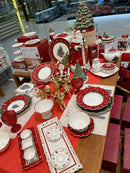 Aparelho de Jantar Natalino Vermelho - 6 Peças