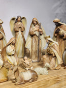 Presépio em Resina Marrom • 12 Peças • 30cm