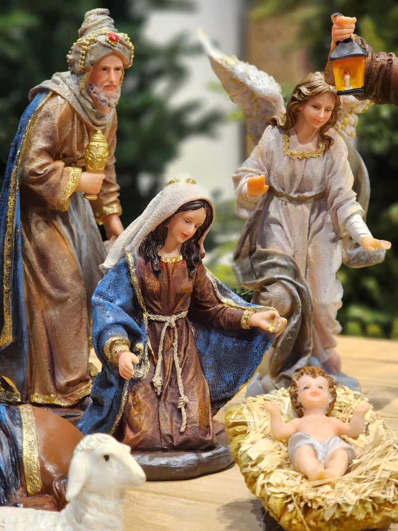 PRESÉPIO DE RESINA LUXO 11 PÇS